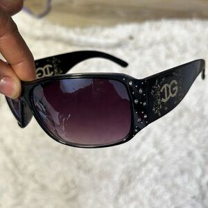 Y2K Vintage Dolce and Gabbana Rhinestone D and G Logo Sunglasses